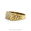 Side profile of the 10k yellow gold nugget diamond ring - Thumbnail 2