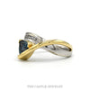 Side profile of the two tone bypass ring showing the crossing bands - Thumbnail 2