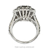 Front-facing view of the 3.50cttw round diamond cluster ring in 10k white gold - Thumbnail 3