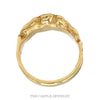 Front-facing view of the open nugget ring in 10k yellow gold - Thumbnail 3