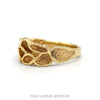 Side profile of the open nugget ring showing the taper and the cells running down the shoulder - Thumbnail 2