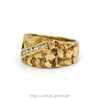 Side profile of the diamond nugget ring showing the texture down the shoulder - Thumbnail 2