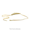 1cttw 7 Row Diamond Cluster Necklace with Flat Link Chain in 10k Yellow Gold - Thumbnail 3