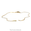 Triple Marquise Sapphire & Diamond Necklace with Flat Link Chain in 10k Yellow Gold - Thumbnail 3