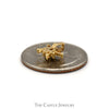 .15cttw Round and Baguette Cut Diamond Starburst Cluster Pendant in 10k Yellow Gold - Thumbnail 3