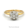 7 Round Diamond Cluster Ring in 14k Yellow Gold - Thumbnail 1
