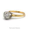 7 Round Diamond Cluster Ring in 14k Yellow Gold - Thumbnail 3