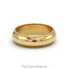 6mm Polished Wedding Band with Milgrain Edges in 14k Yellow Gold - Size 6.5 - Thumbnail 1