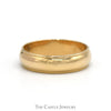 6mm Polished Wedding Band with Milgrain Edges in 14k Yellow Gold - Thumbnail 1