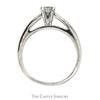 1/2ct Princess Cut Diamond Solitaire Engagement Ring in 14k White Gold Cathedral Mounting - Thumbnail 2