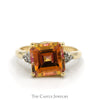 Square Shaped Pink & Yellow Mystic Topaz with Diamond Accents in 14k Yellow Gold - Thumbnail 1