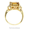 Square Shaped Pink & Yellow Mystic Topaz with Diamond Accents in 14k Yellow Gold - Thumbnail 2