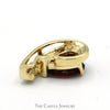 Pear Shaped Garnet and Diamond Pendant in 10k Yellow Gold - Thumbnail 2