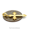 Diamond Cut Ornate Cross Charm Pendant in 14k Yellow Gold - Thumbnail 3