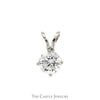 1/2ct Round Diamond Solitaire Pendant in 14k White Gold - Thumbnail 1
