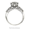 2cttw 7 Diamond Flower Cluster with Diamond Accented Sides in 14k White Gold - Thumbnail 2