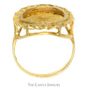 24K Gold 1989 Panda Coin Ring in 14k Yellow Gold Rope Designed Bezel Mount - Thumbnail 2