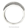 3/4cttw 5 Row Diamond Cluster Band in 14k White Gold - Size 8.75 - Thumbnail 2