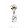 Marquise Cut .40ct Diamond Solitaire Pendant in 14k White Gold - Thumbnail 1