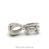 Marquise Cut .40ct Diamond Solitaire Pendant in 14k White Gold - Thumbnail 2