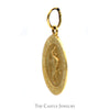 Round Saint Christopher Pendant in 14k Yellow Gold - Thumbnail 2