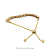1/2cttw Round Illusion Set Diamond Bolo/Adjustable Link Bracelet in 10k Yellow Gold - Thumbnail 3