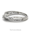 Ever Us Double Diamond Bypass Ring with Diamond Accented Sides in 14k White Gold - Thumbnail 4
