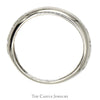 .15cttw 5 Nick Set Diamond Wedding Band with Geometric Sides in 10k White Gold - Thumbnail 2