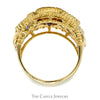 Oval Citrine Ring with Pear Cut Amethyst and Peridot with Diamond Accents in 14k Yellow Gold - Thumbnail 2
