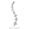 1.25cttw Princess Cut Diamond Journey Pendant in 14k White Gold - Thumbnail 1
