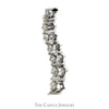 1.25cttw Princess Cut Diamond Journey Pendant in 14k White Gold - Thumbnail 2