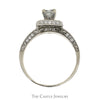 1 CTTW Diamond Bridal Set With Halo And .25CT Princess Cut Center In 14KT White Gold - Thumbnail 2