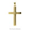 Polished Cross Pendant in 10k Yellow Gold - Thumbnail 1