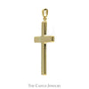 Polished Cross Pendant in 10k Yellow Gold - Thumbnail 2