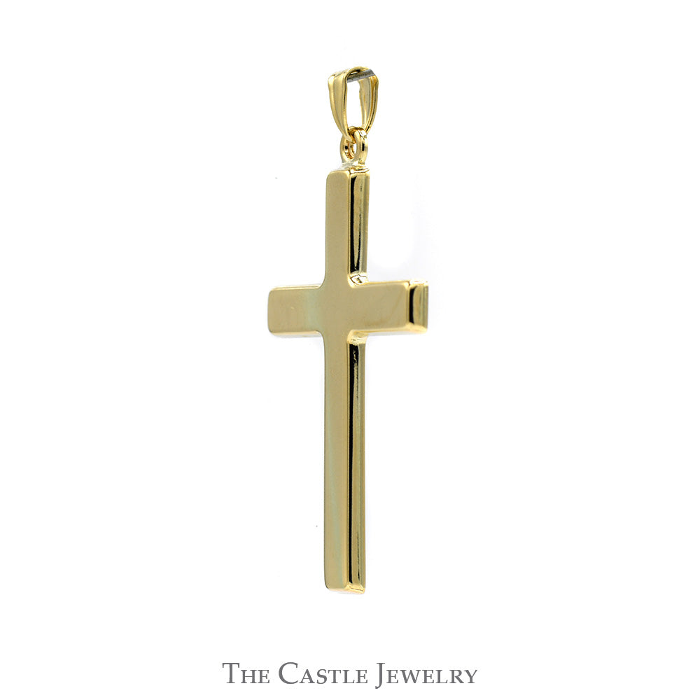 Polished Cross Pendant in 10k Yellow Gold