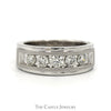 5 Nick Set 1cttw Diamond Men's Wedding Band in 10k White Gold - Thumbnail 1