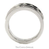 5 Nick Set 1cttw Diamond Men's Wedding Band in 10k White Gold - Thumbnail 2
