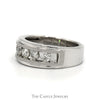 5 Nick Set 1cttw Diamond Men's Wedding Band in 10k White Gold - Thumbnail 3