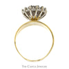 3/4cttw Starburst Diamond Cluster Ring with Wide Polished Sides in 14k Yellow Gold - Thumbnail 2
