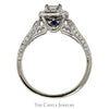3/4cttw Princess Cut Diamond Engagement Ring with Double Diamond Halo and Accented Sides in 14k White Gold - Thumbnail 2