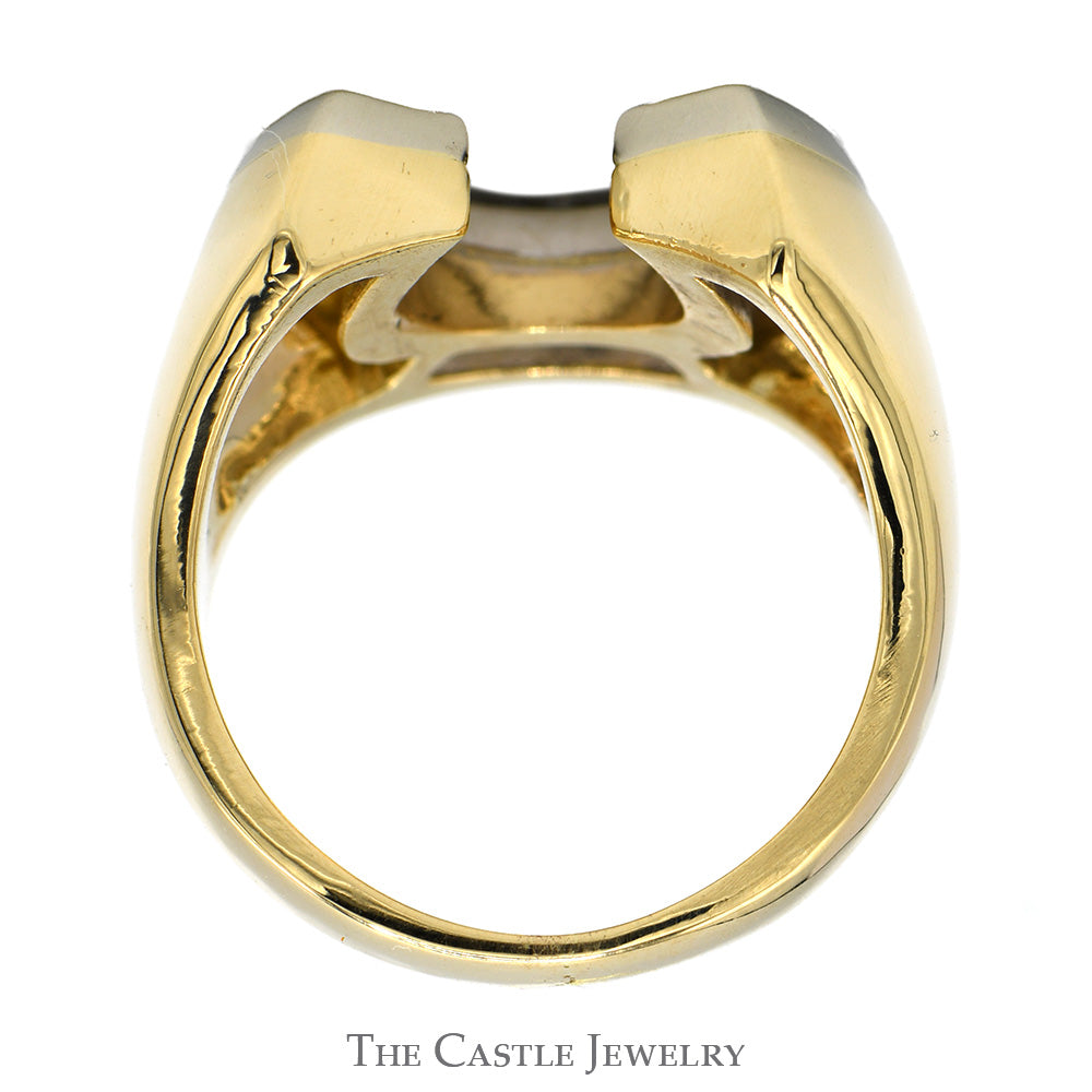 1/2cttw Round Diamond Horseshoe Ring in 14k Yellow Gold