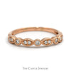 .10cttw Round Diamond Stackable Band with Alternating Round and Marquise Shape in 10k Rose Gold - Thumbnail 1