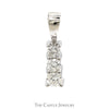.20cttw Three Stone Diamond Pendant in 14k White Gold - Thumbnail 1