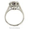 1cttw 7 Round Diamond Cluster Ring in 14k White Gold - Thumbnail 2