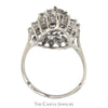 Marquise Shaped 1cttw Diamond Cluster Ring in 14k White Gold - Thumbnail 2