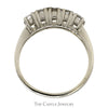 5 Round Prong Set Diamond Wedding Band in 14k White Gold - Thumbnail 2