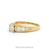 Round Diamond Engagement Ring with Diamond Accented Sides in 14k Yellow Gold - Thumbnail 3
