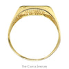 Rectangular Polished Signet Ring in 10k Yellow Gold - Thumbnail 2