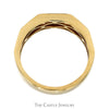 Illusion Set Diamond Band with Geometric Design in 10k Yellow Gold - Thumbnail 2