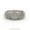 1cttw Triple Round Diamond Cluster Ring in 10k White Gold - Thumbnail 1